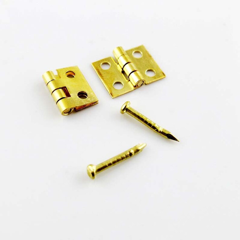 Miniature Dollhouse Hinge Hardware,Dolls House Mini Hardware for Jewelry Boxes,Doll House Mini Hinges for Doors,Dollhouse Hinges for Gates