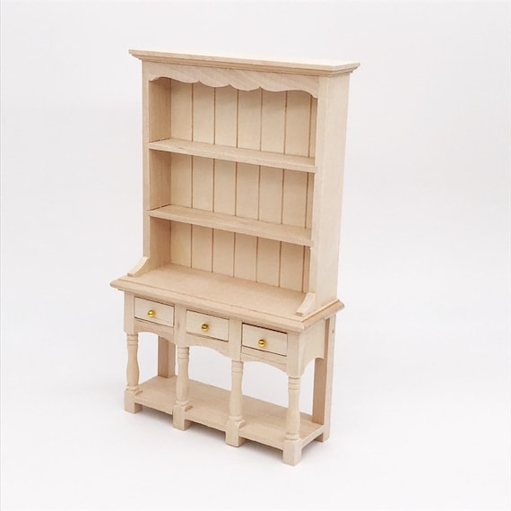 1:12 Dollhouse Miniatures Wine Cabinet Shelving Buffet Hutch Wooden Toys Kitchen