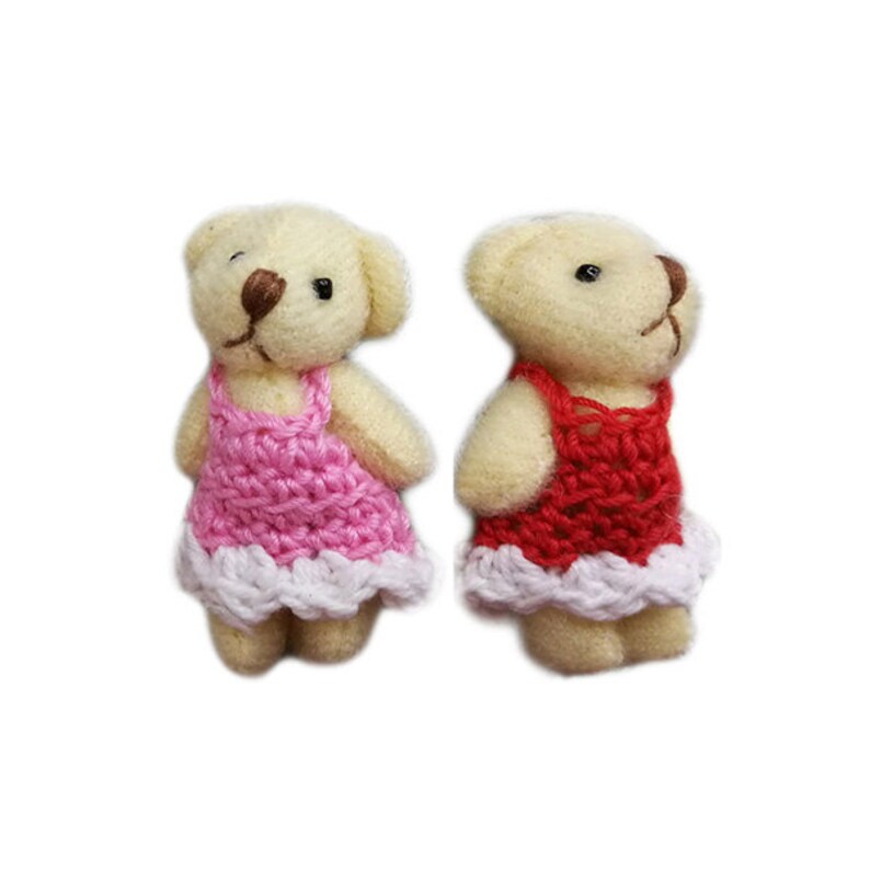 Dollhouse Miniature Furry Plush Stuffed Bear,Mini Bear Toy Doll/'s House Doll House Miniatures,1:12 Scale Accessories Doll Toy Stuffed Animal