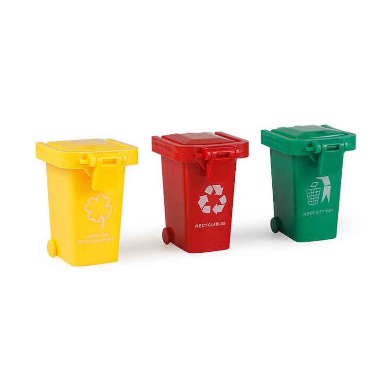 Mini Trash Can For Desk Cans Desktops Car Office Kitchen Wastebasket Basket Table Garbage Novelty W Lid