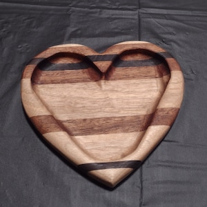 Heart Shape Ring Tray | Heart Jewelry Dish | Small Wood Catchall