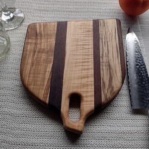 Small Mahogany and Maple Hardwood Cutting Board | Charcuterie Board | Cheese Board | Serving Board