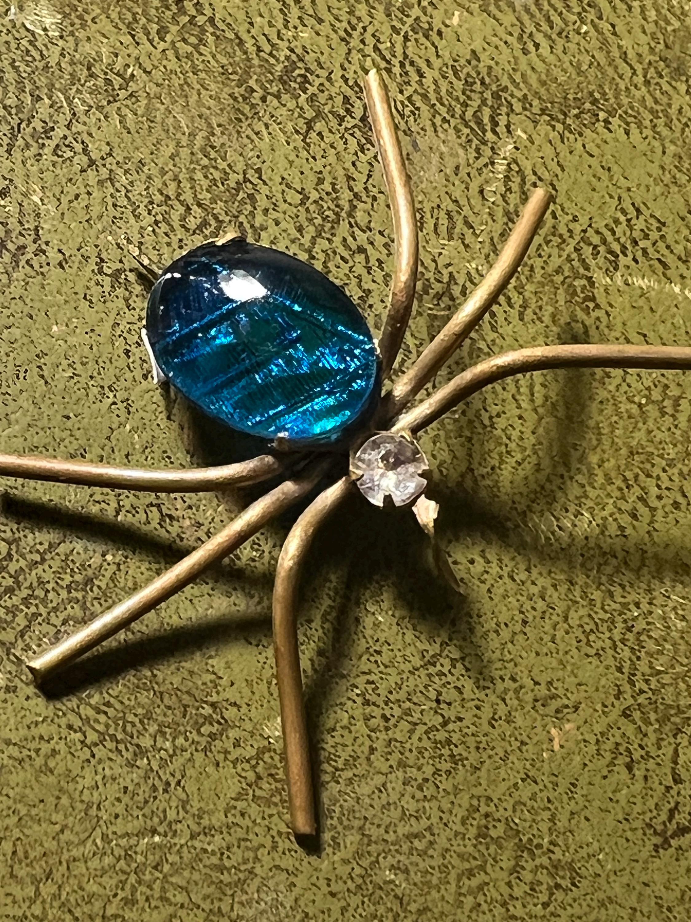 見事な金属とガラスのヴィンテージの虫のブローチ - Etsy 日本