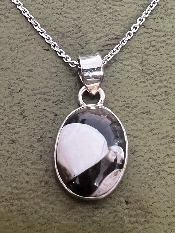 solid silver real stone pendant - image 3