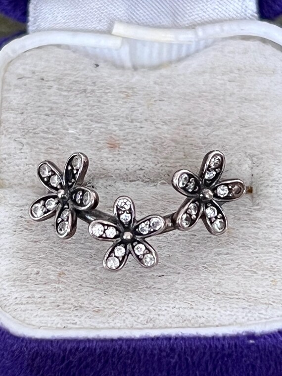 solid silver size M Pandora ring - image 3