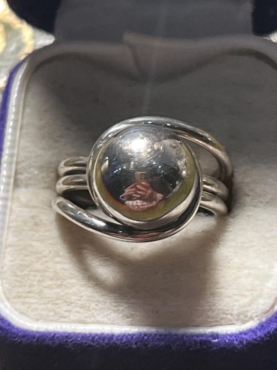 solid silver size o sivarious ring - image 1
