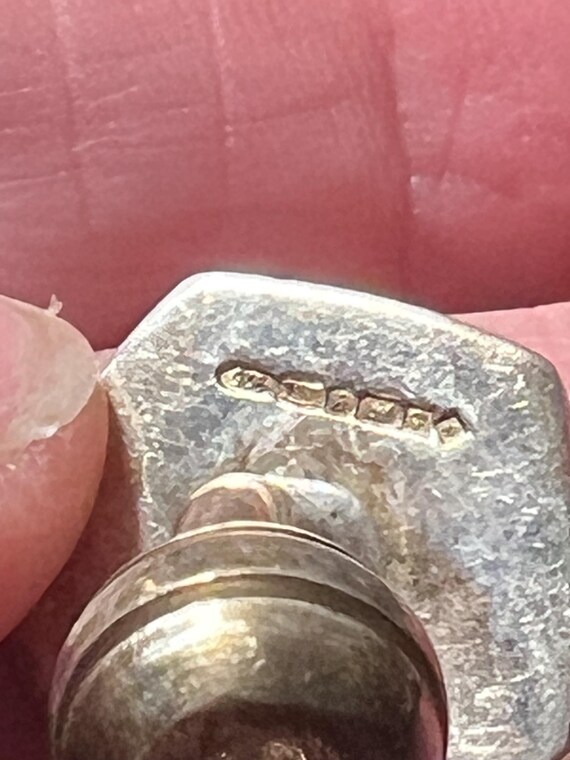 solid silver and enamel cuff links - image 3