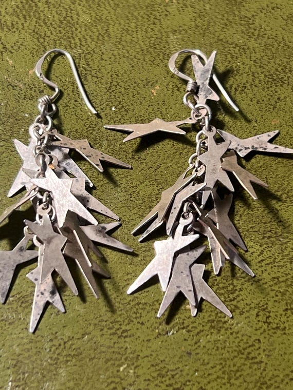 stunning solid silver earrings - image 2