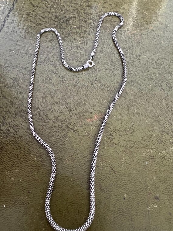 solid silver rope chain - image 3