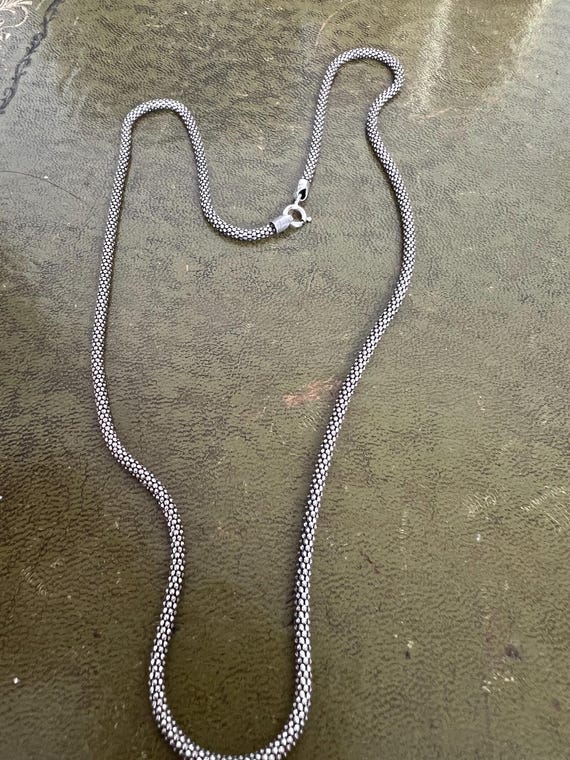 solid silver rope chain - image 1