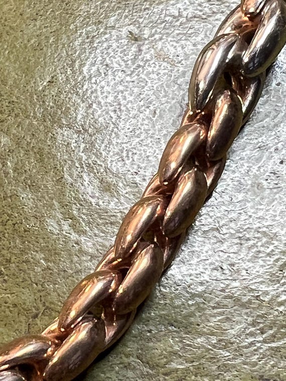 pretty solid silver gilt bracelet - image 3