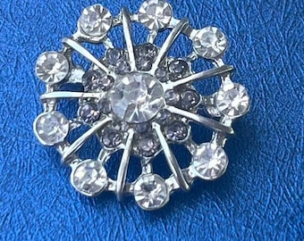 Jolie Broche Fantaisie Strass - Vintage Années 1940/50