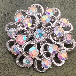 Metall und Glas Brosche