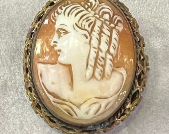 prachtige Victoriaanse cameo van pinchbeck