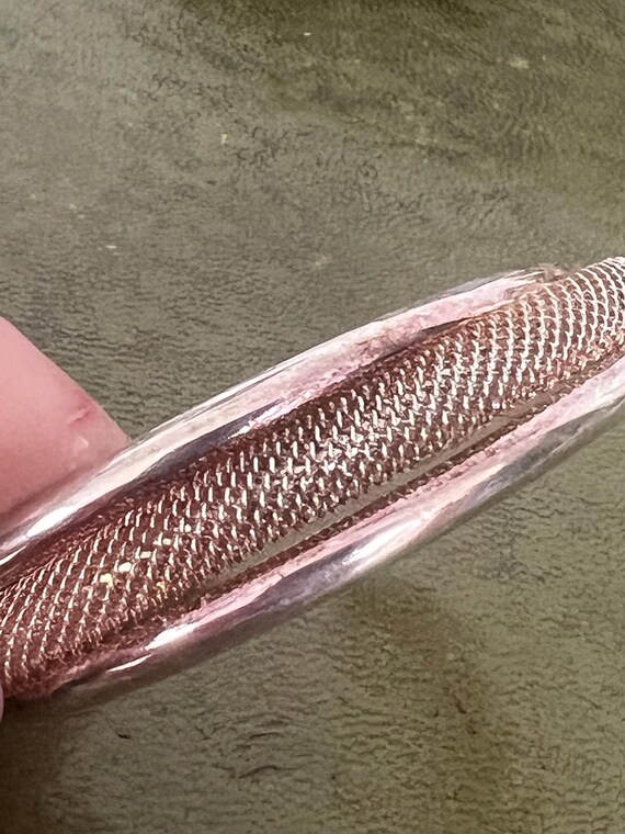 solid silver gilt stylish bangle - image 2