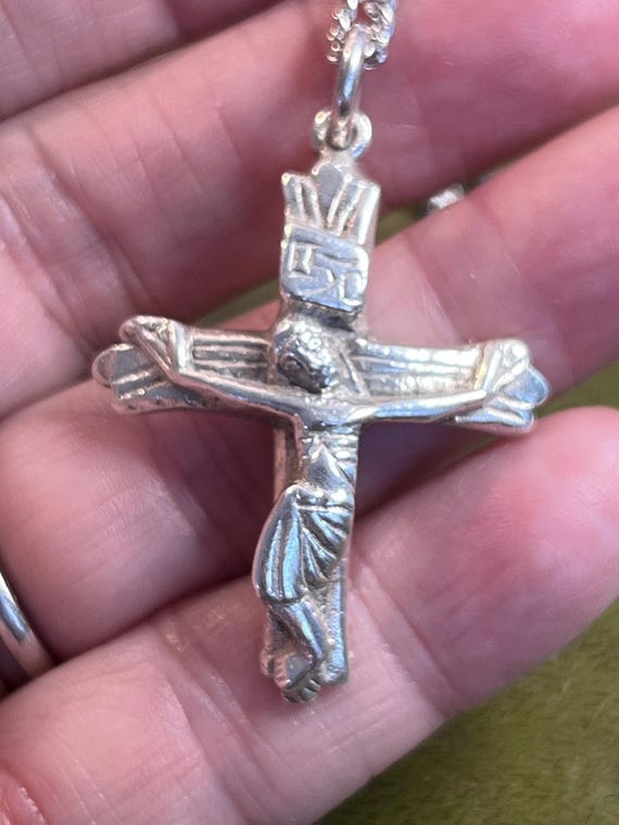 superb solid silver heavy cross - image 4