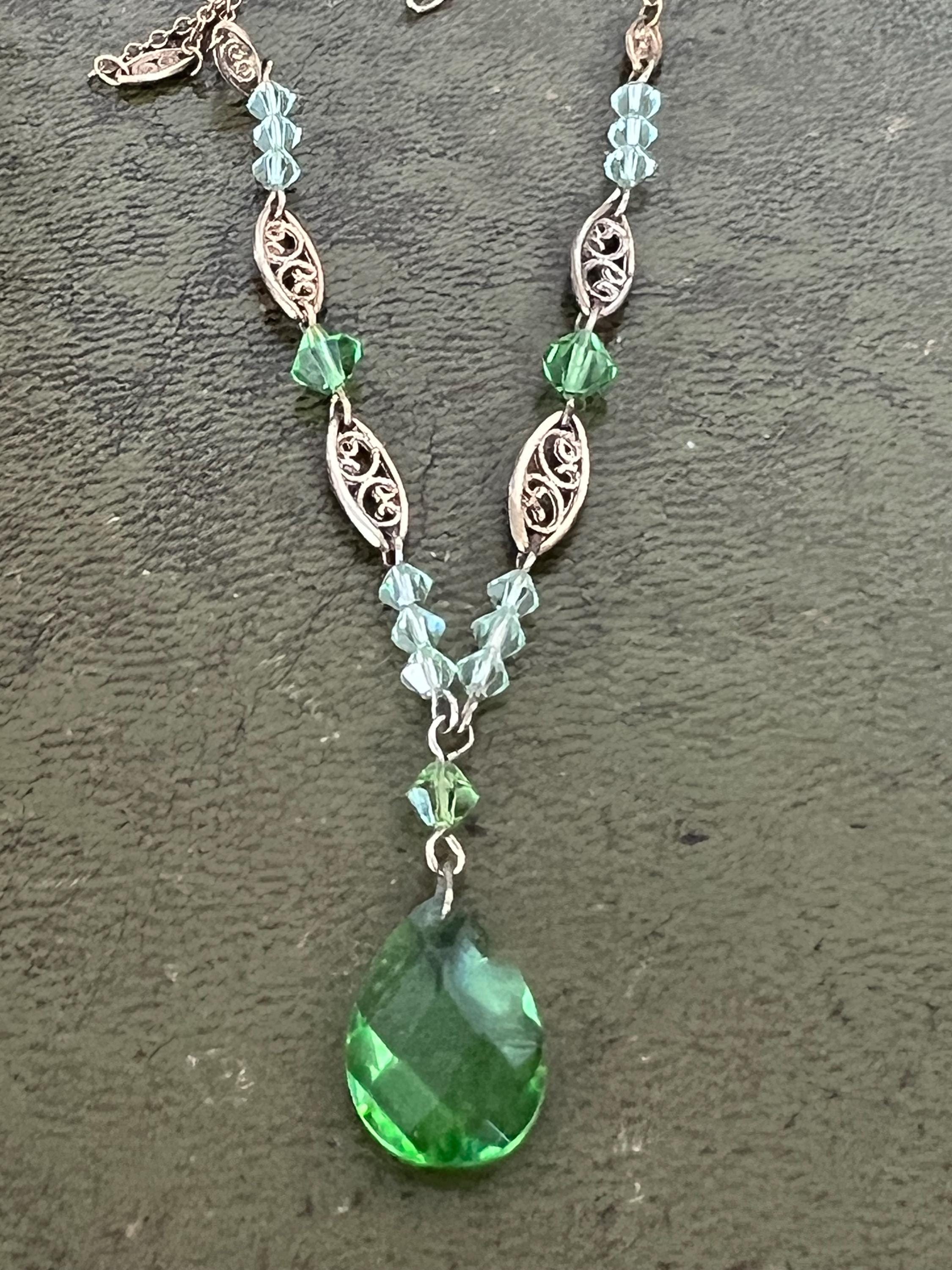 stunning vintage glass pendant