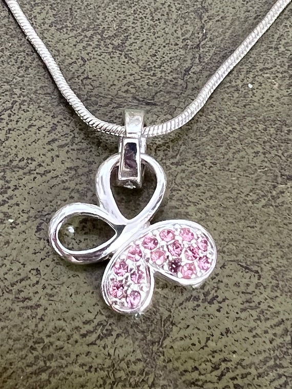 stunning solid silver crystal pendant - image 1