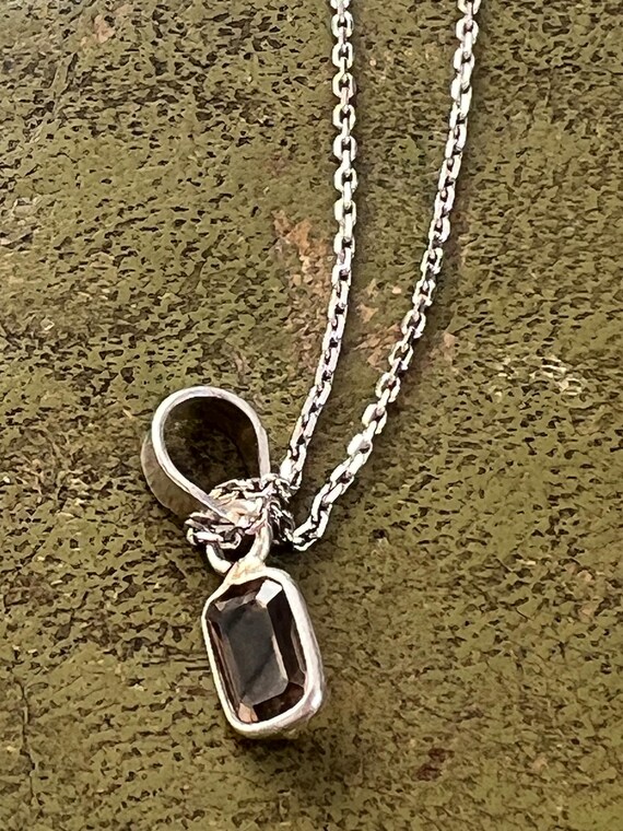 solid silver real stone pendant - image 3