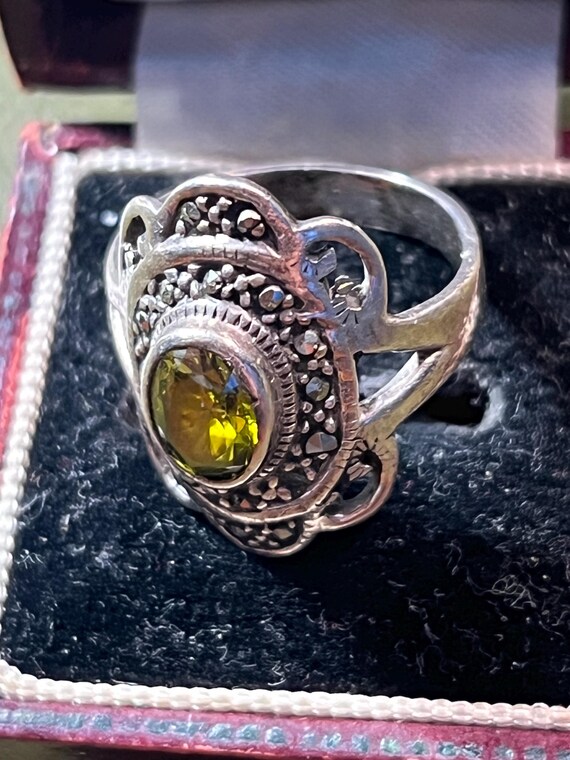 SOLD JAYNEY solid silver peridot ring size O - image 3