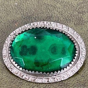 Metall und Glas Brosche
