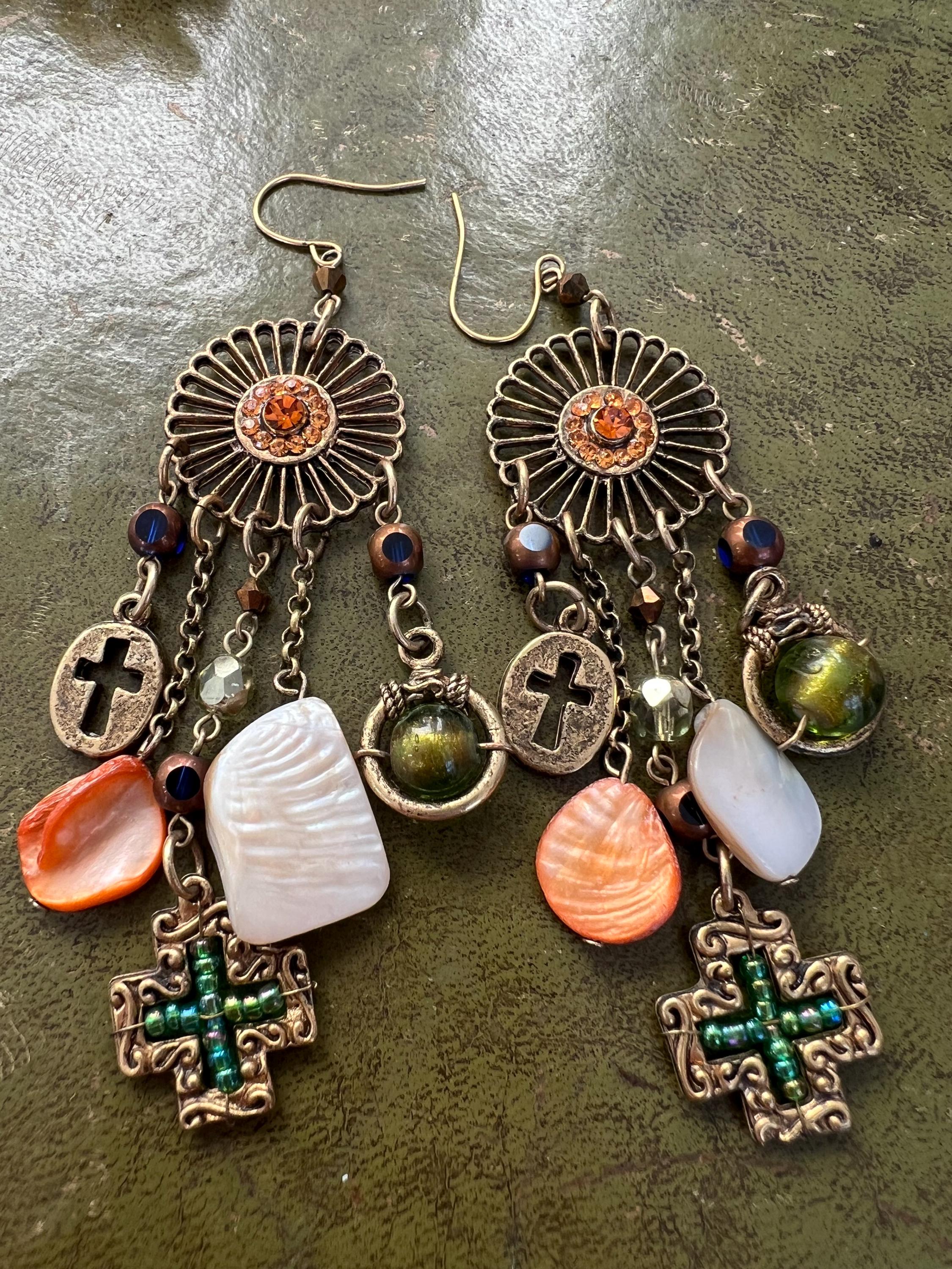 Boucles D'oreilles Vintage Anonymes - Occasion - Bijou Rétro Unique