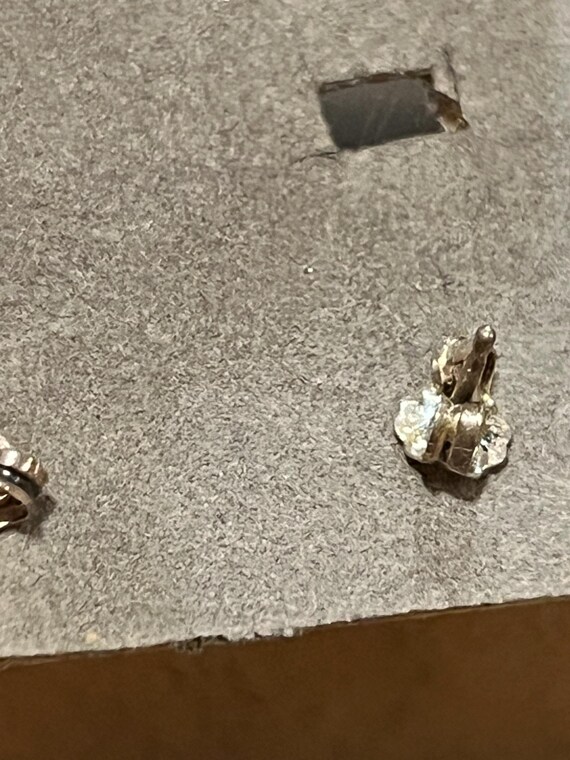 stunning solid silver markesite stud earrings - image 3