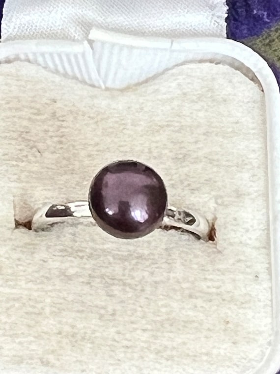 solid silver ring size M - image 2