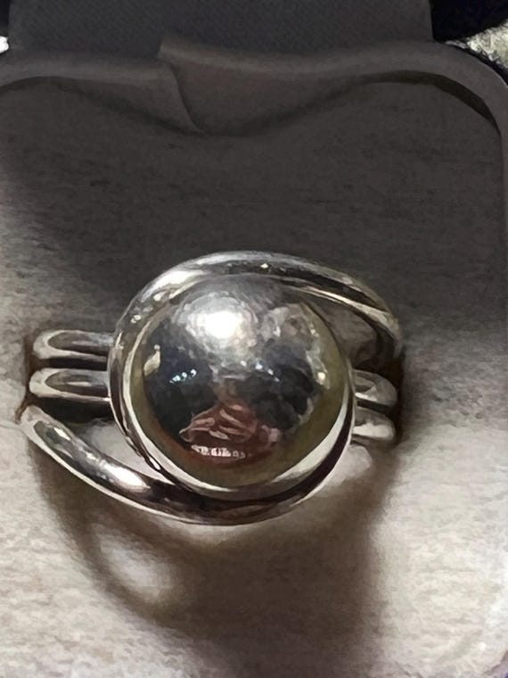 solid silver size o sivarious ring - image 2