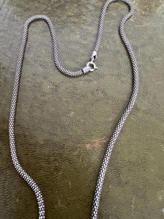 solid silver rope chain - image 2