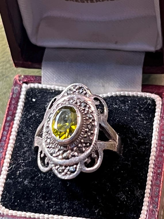 SOLD JAYNEY solid silver peridot ring size O - image 2