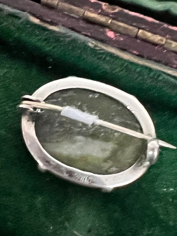 stunning solid silver and agate brooch - image 3