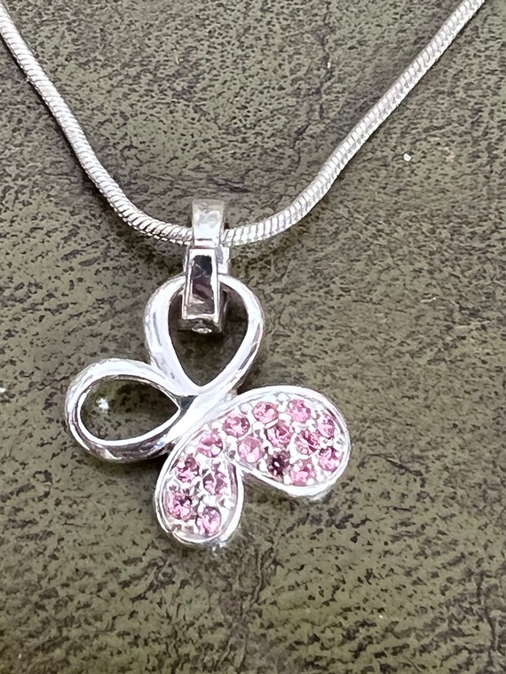 stunning solid silver crystal pendant - image 2