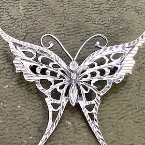 solid silver butterfly brooch