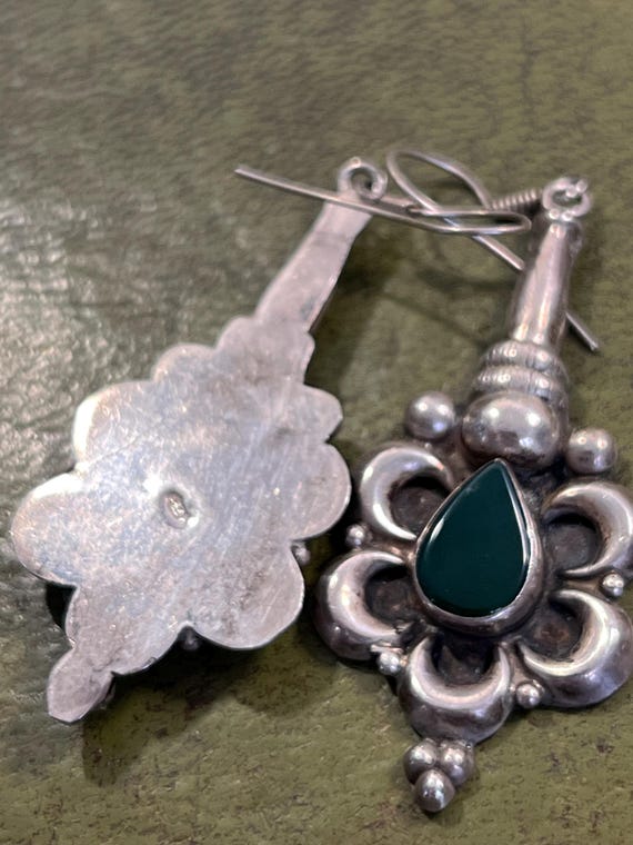 solid silver and agate stunning earrings - image 3