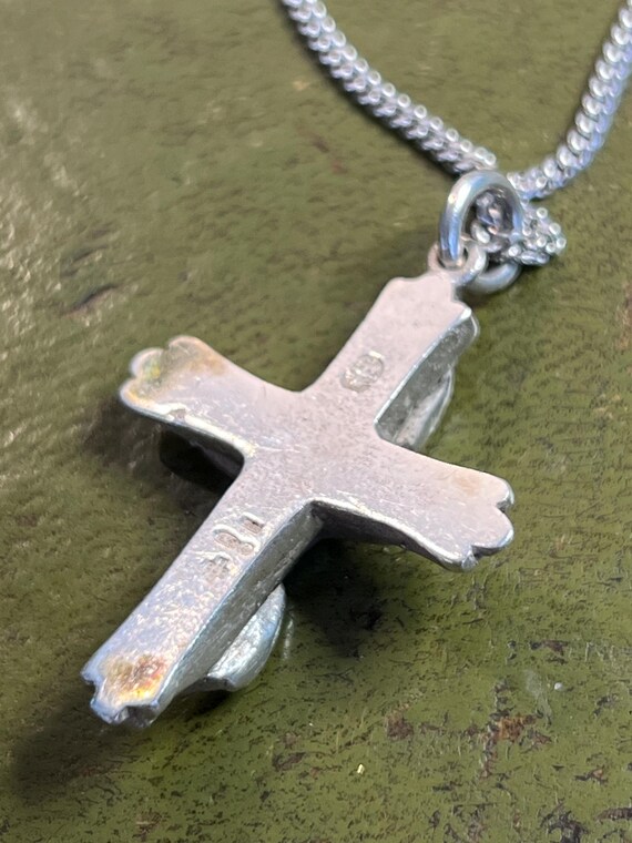 superb solid silver heavy cross - image 3