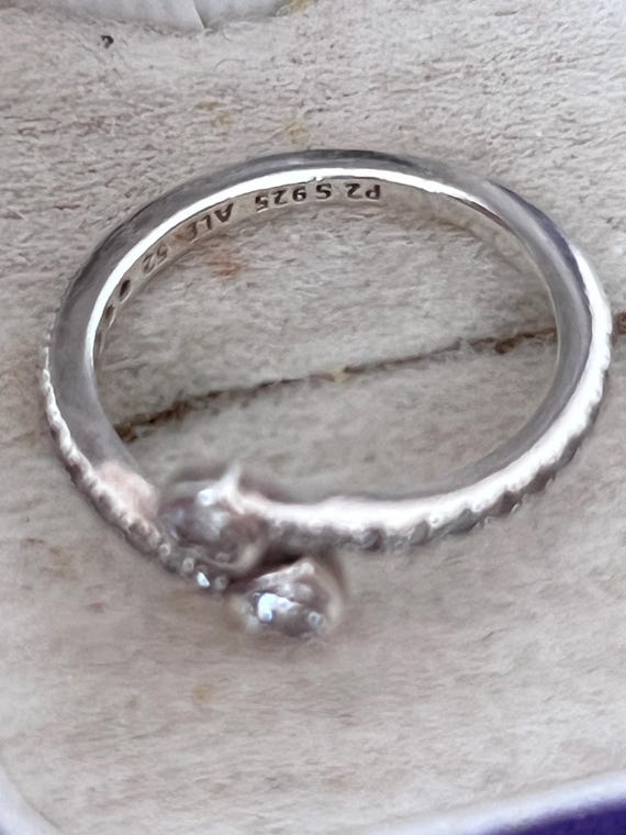 size M solid silver Pandora ring - image 3