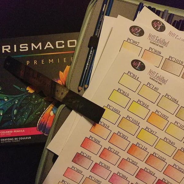 Prismacolor NEUEST Premium Farbstift **jpeg** Vorlage, druckbare Färbung Vorlage, Referenz Chart, Sofort Download