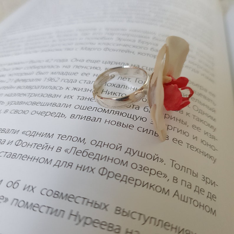 Orchid jewelry Fantasy ring.Elf ring Delicate floral gift Gentle Silver orchid ring