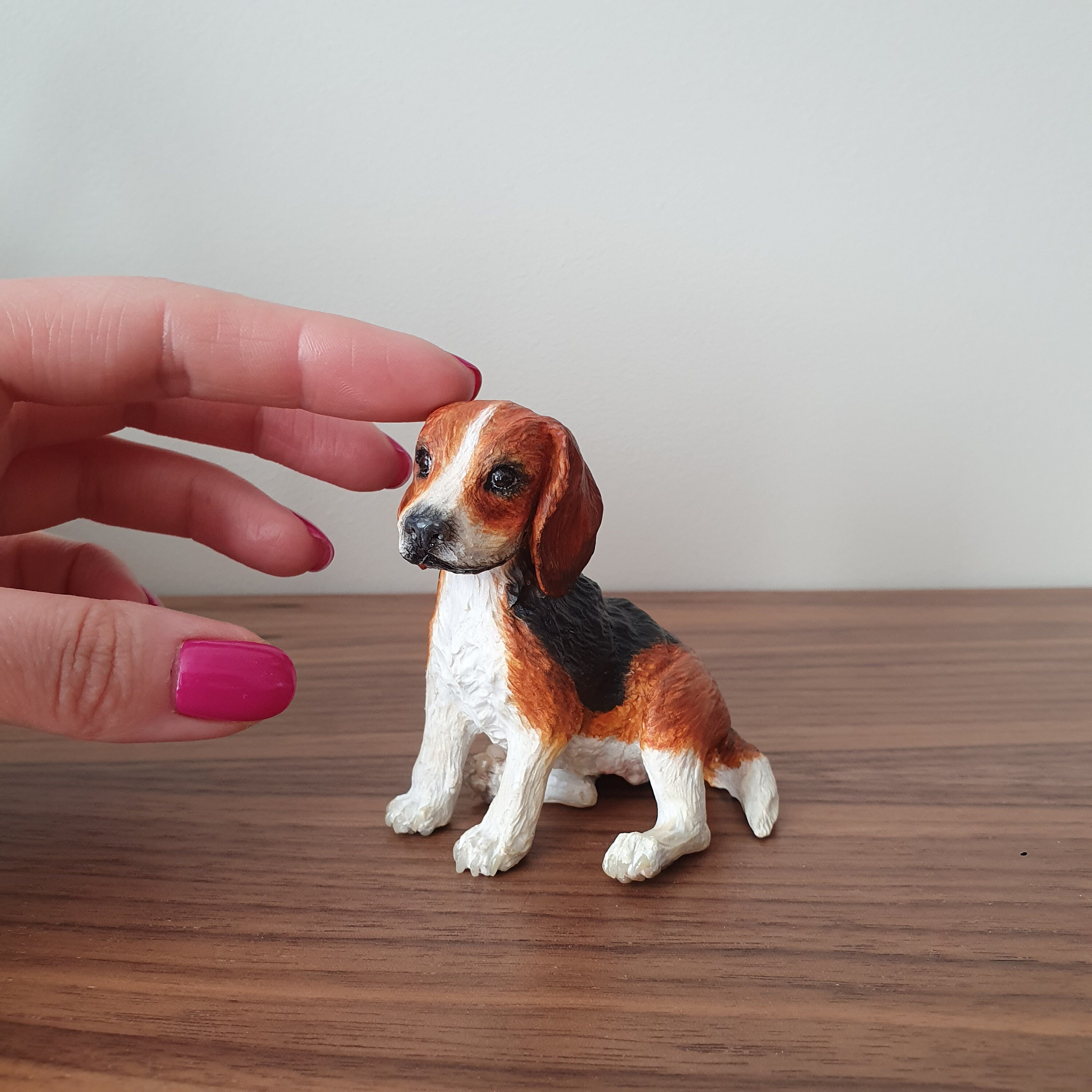 Beagle dog miniature Beagle gifts Miniature dog figure Cute Etsy