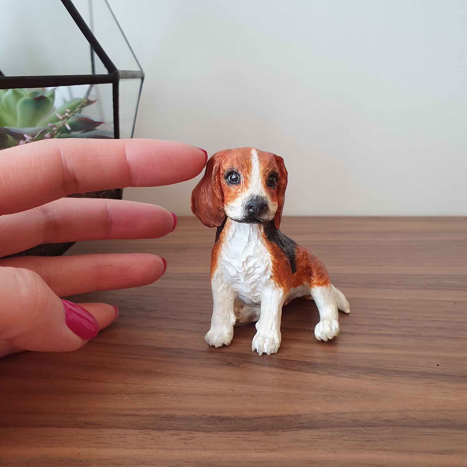 Beagle dog miniature Beagle gifts Miniature dog figure Cute Etsy