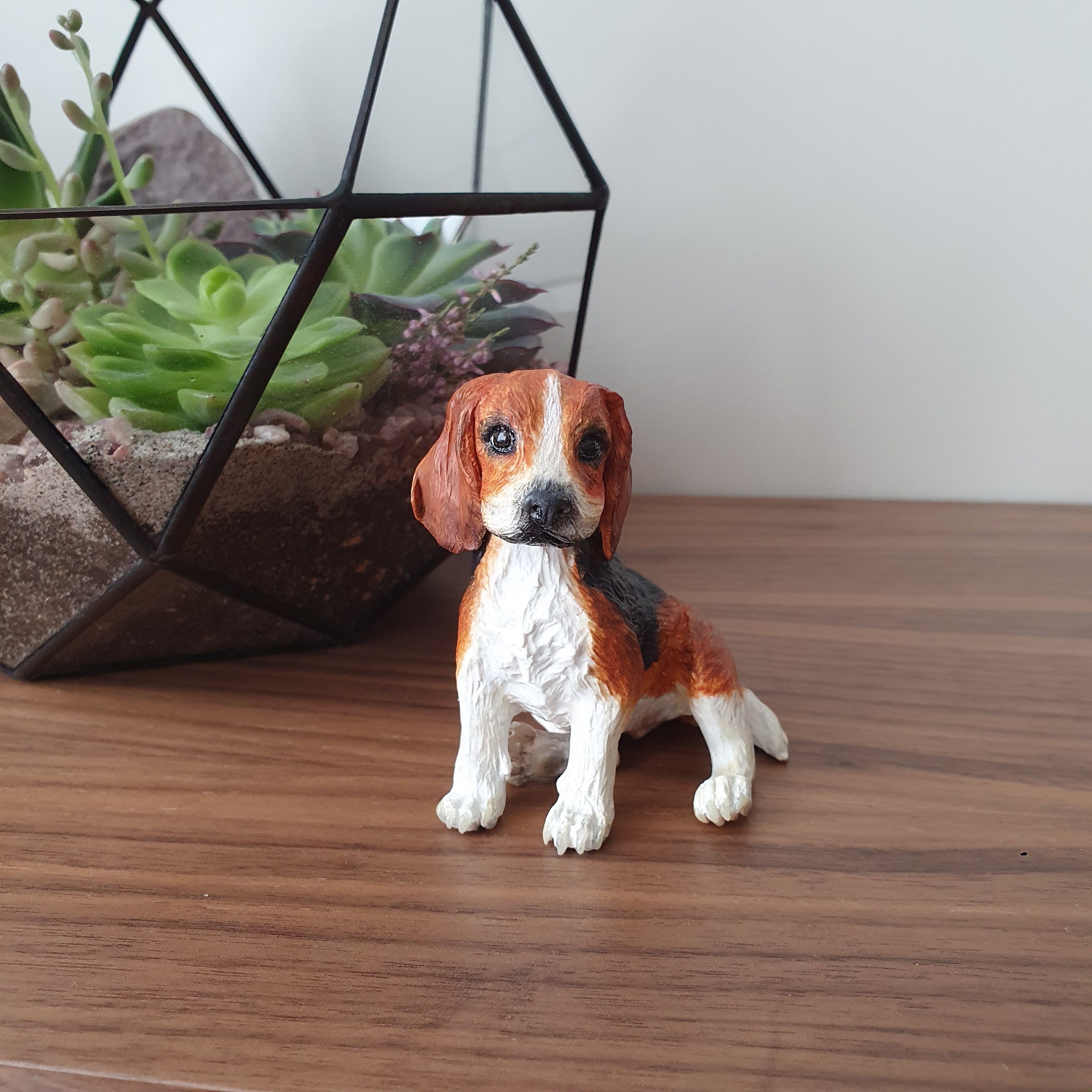 Beagle dog miniature Beagle gifts Miniature dog figure Cute Etsy