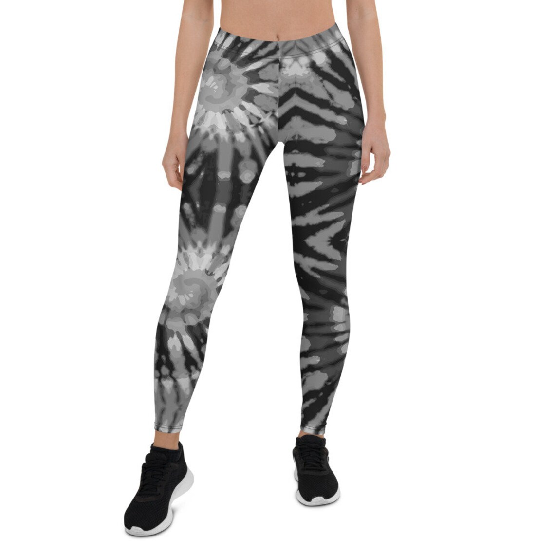 Tiedye Leggings for Women. Tie Dye Leggings Black and Gray Etsy UK