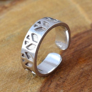 Peace Sign Ring, Silver Peace Ring, Open Silver Ring, Boho Ring, Minimalist Jewelry, Peace Symbol Ring, Sterling Silver 925, Peace Ring