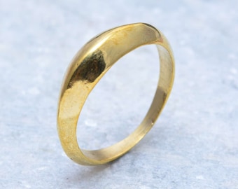 Thin Dome Ring | Dome Ring | Minimalist Ring | Small Gold Ring | Brass Band Ring | Simple Ring Gold| Dainty Ring| Minimalist Ring