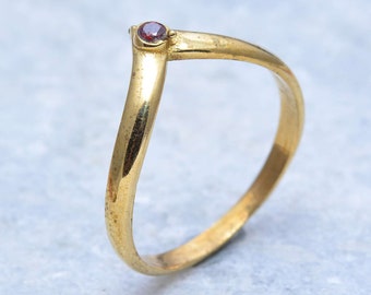 Garnet Ring, Garnet Gemstone Ring, Brass Ring, Brass Jewelry, Handmade Ring, Ring For Her, Ring For Women, Gift For Women, Gift Item