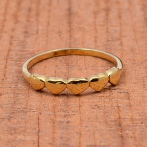 Heat Ring, Love Ring, Minimalist Heart Ring, Gold Heart Ring, Minimal Ring, Gift For Her, Stacking Rings, Dainty Heart Ring