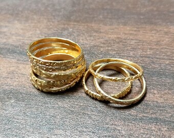 Minimalist Stacking Rings, Gold Stacking Rings, 14k Gold Filled Stacking Rings, Dainty Midi Rings, Gift Rings