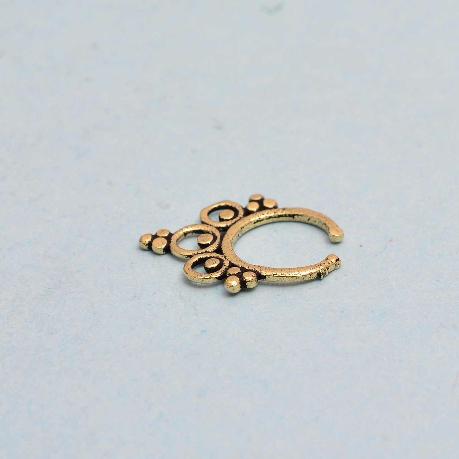 Tiny Fake Gold Septum Ring for Non Pierce Nosegift Itemgift Etsy