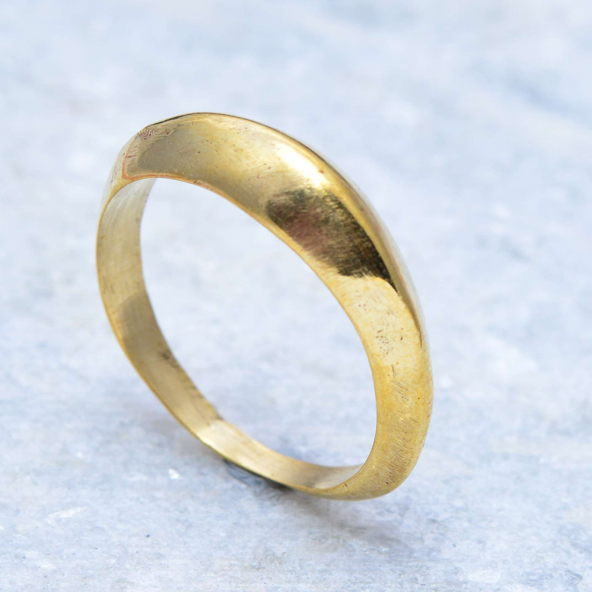 Wide Ring Brass Wedding Band Gold Brass Band Wide Brass Ring Etsy